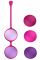 Вагінальні кульки Liebe Kewos — Cerise/Candy Violet, 5 кульок у комплекті, 15, 25, 35, 45 та 55 г