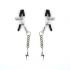 Затискачі для сосків Liebe Seele Lightning Nipple Clamps Silver, підвіска-блискавка