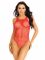 Боді-сітка Leg Avenue Net snap crotch tank bodysuit Red, One Size