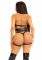 Комплект портупея та гартери з повідцем Leg Avenue Garter Body Harness Black L