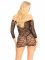 Сукня-сітка з сердечками Leg Avenue Heart net mini dress Black, зав'язки, відкриті плечі, One Size