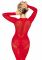 Сукня з довгим рукавом Leg Avenue Lace and Net Bodycon Gown One Size, Red