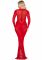 Сукня з довгим рукавом Leg Avenue Lace and Net Bodycon Gown One Size, Red