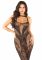 Сукня з відкритою спиною Leg Avenue Rhinestone Lace and Net Bodycon Dress One Size, Black