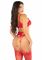 Комплект ліф, трусики, пояс із панчохами Leg Avenue One Size, Red