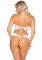 Боді з відкритою спиною та рюшами на стегнах Leg Avenue Lace Floral Lace Halter Teddy One Size, White