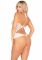 Боді з відкритою спиною та рюшами на стегнах Leg Avenue Lace Floral Lace Halter Teddy One Size, White