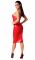 Сукня Noir Handmade F354 Red powerwetlook dress - L