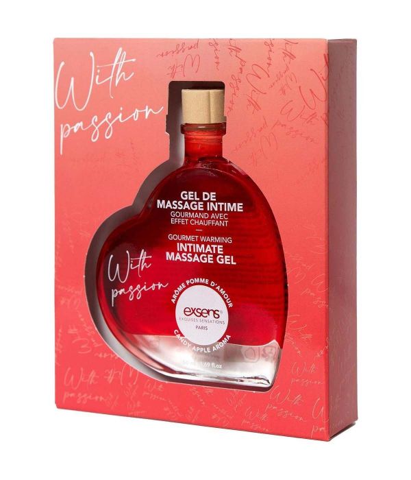Розпродаж!!! Масажний гель EXSENS With Passion Candy Apple 50 мл (термін 04.2027)
