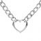 Нашийник з повідцем Bedroom Fantasies: Collar with Chain - Silver