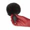 Анальна пробка з кролячим хвостиком Punishment – Bunny Tail Silicone Anal Plug – Black, 4,8 см