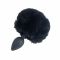 Анальна пробка з кролячим хвостиком Punishment – Bunny Tail Silicone Anal Plug – Black, 4,8 см