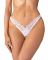 Трусики-стрінги з мереживом Obsessive Arrowel White crotchless thong 2XL/3XL