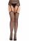 Колготки-панчохи Leg Avenue Backseam Net Stockings з поясом для панчіх, один розмір, чорні