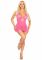 Сукня Leg Avenue Lurex Rhinestone Keyhole Halter Dress One Size Neon Pink