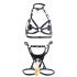 Сбруя зі страпоном LOCKINK SEVANDA Queen Sheba Set with Golden Dildo