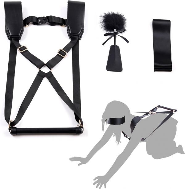БДСМ-набір LOCKINK YEAHWOW Black Doggy Style Saddle set