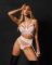 Комплект Obsessive Premisis White 3-pcs crotchless set S/M