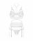 Комплект Obsessive Premisis White 3-pcs crotchless set L/XL