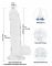Прозорий фалоімітатор на присосці ADDICTION — Clear Dildo with Balls 8″, віброкуля в подарунок
