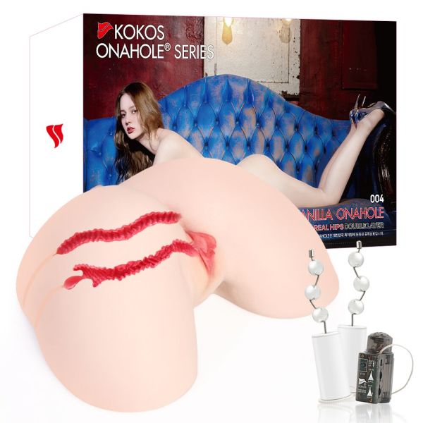 Мастурбатор Kokos 004 Vailla ONAHOLE Real Hips 2WayPlus з вібрацією та масажем