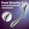 Металевий дилдо Satisfyer Pure Gravity 1, двосторонній, можна нагрівати й охолоджувати, 939 г