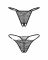 Набір трусиків з доступом Obsessive Bianca 2-pack crotchless thong S/M