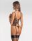 Корсет Obsessive Dominna cupless corset & crotchless thong S/M