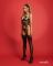 Корсет Obsessive Dominna cupless corset & crotchless thong L/XL