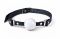 Кляп силіконовий Feral Feelings Silicon Ball Gag Black/White, чорний ремінець, біла кулька