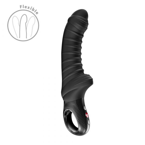 Вібратор для точки G Fun Factory TIGER Black, ребристий, підходить для анальної стимуляції