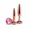 Набір анальних пробок NS Novelties Rear Assets - Tapered Trainer Kit - Rose Gold - Pink