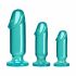 Набір анальних пробок Doc Johnson Crystal Jellies - Anal Starter Kit- Teal