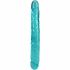Фалоімітатор двосторонній Doc Johnson Crystal Jellies 12" Jr. Double Dong Teal