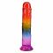 Фалоімітатор Doc Johnson Crystal Jellies - 8.5 Inch Сlassic Dong - Rainbow