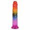 Фалоімітатор Doc Johnson Crystal Jellies - 7.5 Inch Dong - Rainbow
