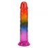 Фалоімітатор Doc Johnson Crystal Jellies - 7.5 Inch Dong - Rainbow