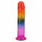 Фалоімітатор Doc Johnson Crystal Jellies - 7.5 Inch Dong - Rainbow