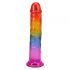 Фалоімітатор Doc Johnson Crystal Jellies - 7 Inch Сlassic Dong - Rainbow
