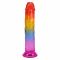 Фалоімітатор Doc Johnson Crystal Jellies - 7 Inch Сlassic Dong - Rainbow