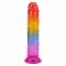 Фалоімітатор Doc Johnson Crystal Jellies - 7 Inch Сlassic Dong - Rainbow