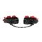 Поножі Liebe Seele Flower Rhythm - Black and Red Leather Flowers Hand Cuffs