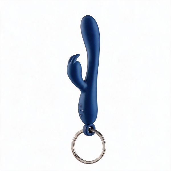 Брелок вібратор-кролик Diverty Sex Blue