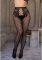 Колготки Leg Avenue Net Tights with Crotchless Panty One Size Black