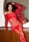 Бодістокінг Leg Avenue Crotchless Fishnet Bodystocking One Size Red
