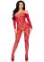 Бодістокінг Leg Avenue Crotchless Fishnet Bodystocking One Size Red