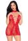 Мінісукня Leg Avenue Dotted Halter Mini Dress One Size Red