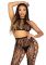 Комплект Leg Avenue Crop Top & Crotchless Tights One Size Black