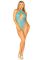 Мереживне тедді Leg Avenue Lace and net halter teddy One size Turquoise, глибокий виріз, халтер